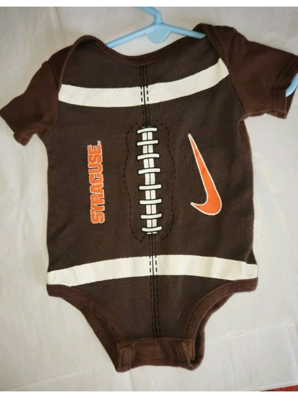 Nike Syracuse University Orangemen Baby Bodysuit Crawler 3 to 6 months